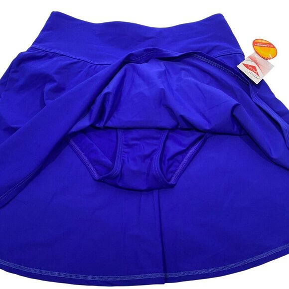 L.L.Bean Shaping swimwear swim skirt royal blue women’s 10R UPF 50+ modest NWT - Picture 3 of 10